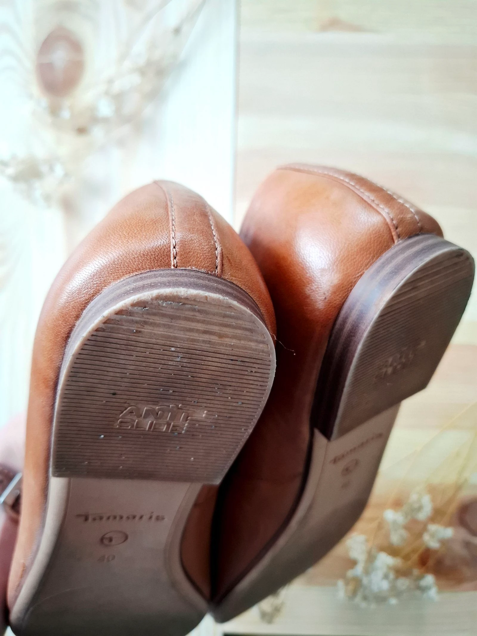 Tamaris – Zapatos Mary Jane para bebé en cuero camel – talla 40 – estado nuevo 🤎 – photo 4